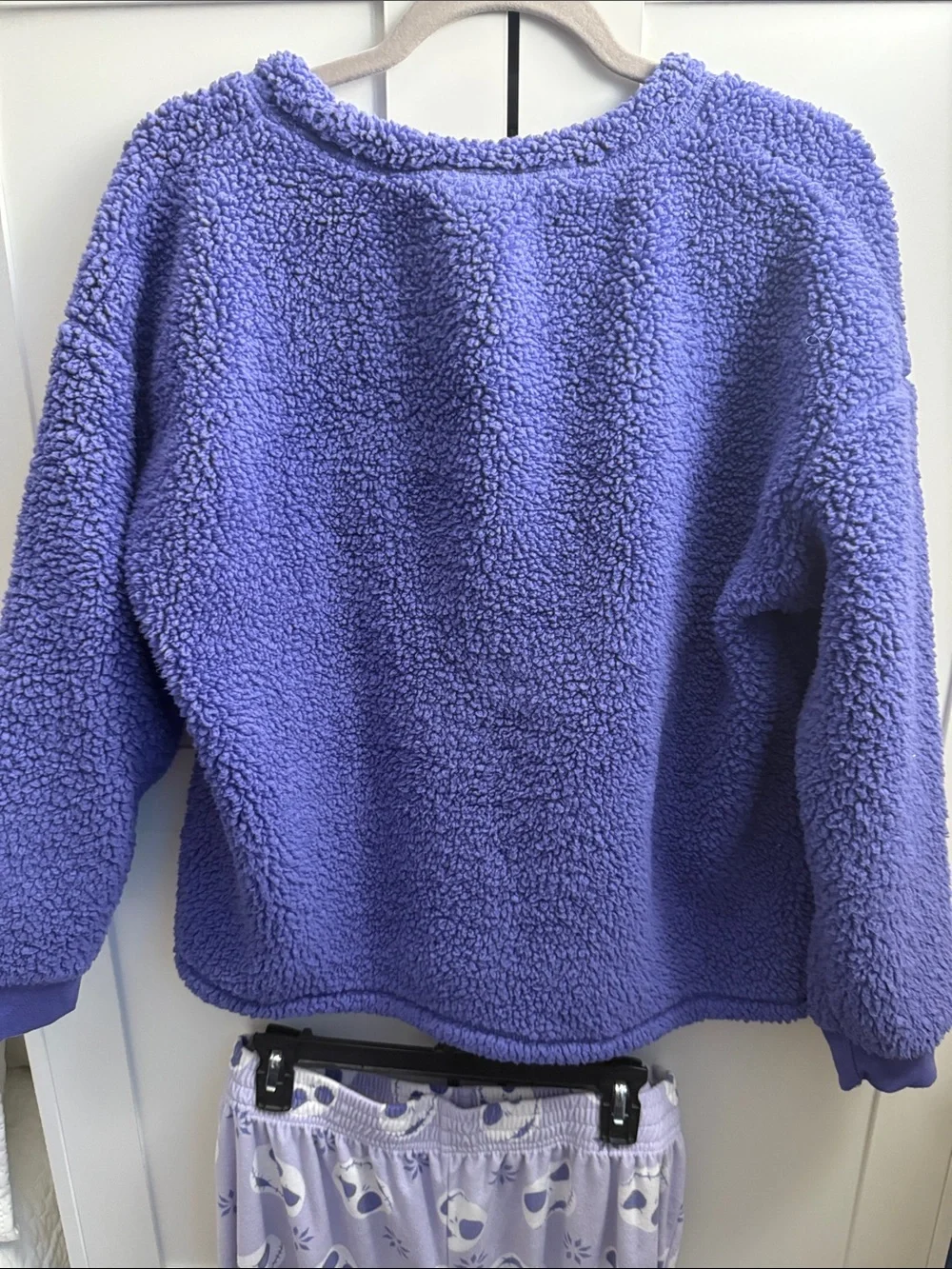 Lavender Jack Skeleton Fuzzy Pajama Set